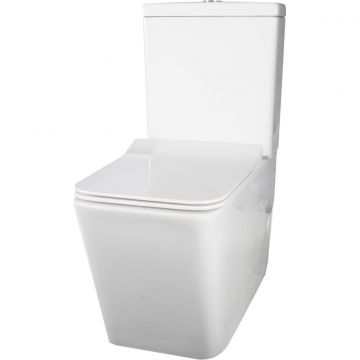 Унитаз-компакт Creto (Крето) Logan L2 1002-004-WF безободковый с крышкой-сиденьем микролифт, белый