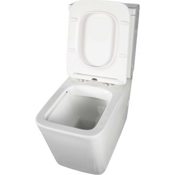 Унитаз-компакт Creto (Крето) Logan L2 1002-004-WF безободковый с крышкой-сиденьем микролифт, белый