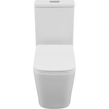 Унитаз-компакт безободковый Creto (Крето) Logan L4 1004-001-L2СW с крышкой-сиденьем микролифт, белый