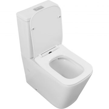 Унитаз-компакт безободковый Creto (Крето) Logan L4 1004-001-L2СW с крышкой-сиденьем микролифт, белый