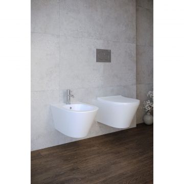 Биде подвесное безободковое Creto (Крето) Logan L3 белое 1003-003-L3W