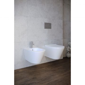 Биде подвесное безободковое Creto (Крето) Logan L3 белое 1003-003-L3W