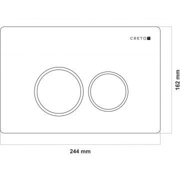 Клавиша смыва Creto (Крето) Snap 1.4 для унитаза, черная матовая KL-CR-1.4-BL