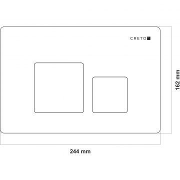 Клавиша смыва Creto (Крето) Snap 1.5 для унитаза, белая глянцевая KL-CR-1.5-WH
