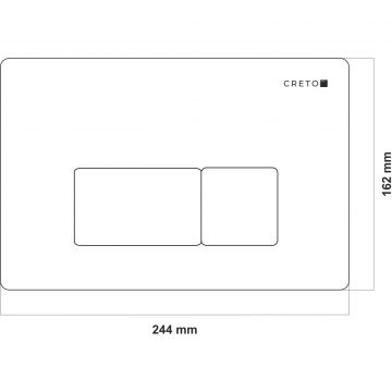 Клавиша смыва Creto (Крето) Snap 1.7 для унитаза, черная матовая KL-CR-1.7-BM