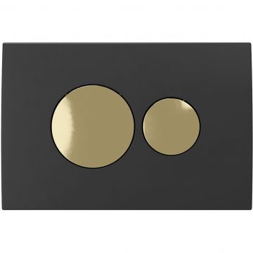Кнопка смыва для инсталляции Creto (Крето) Snap 2.0 KL-CR-751-4 черный матовый / золото матовый