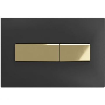 Кнопка смыва для инсталляции Creto (Крето) Snap 2.0 KL-CR-752-4 черный матовый / золото матовый