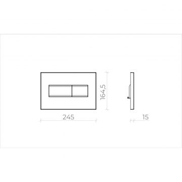 Кнопка смыва для инсталляции Creto (Крето) Snap 2.0 KL-CR-752-4 черный матовый / золото матовый