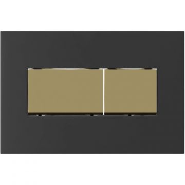 Кнопка смыва для инсталляции Creto (Крето) Snap 2.0 KL-CR-753-4 черный матовый / золото матовый