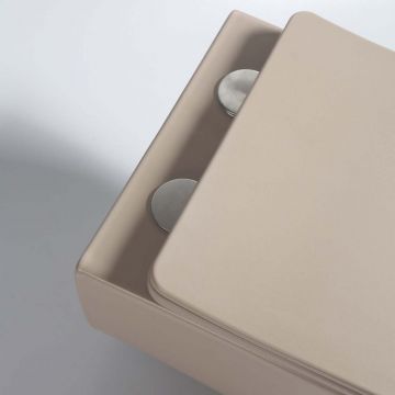 Унитаз подвесной Vincea (Винчея) Evo VT1-34SMC безободковый, цвет капучино матовый, ультратонкое soft-close сиденье