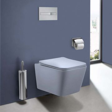 Унитаз подвесной Vincea Q-Line VT1-12MO безободковый, цвет океан матовый, ультратонкое soft close сиденье