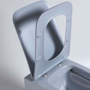 Унитаз подвесной Vincea Q-Line VT1-12MO безободковый, цвет океан матовый, ультратонкое soft close сиденье
