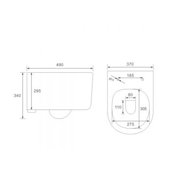 Унитаз подвесной Vincea (Винчея) Evo VT1-34SMO безободковый, цвет океан матовый, ультратонкое soft-close сиденье