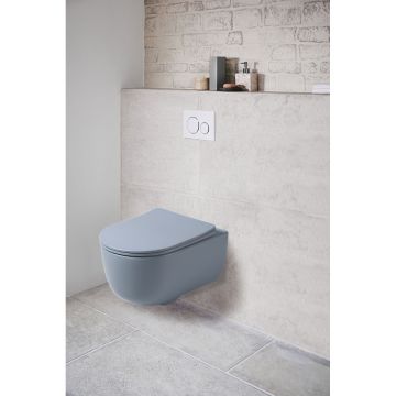 Унитаз подвесной Vincea (Винчея) Evo VT1-34SMO безободковый, цвет океан матовый, ультратонкое soft-close сиденье