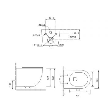 Унитаз подвесной Vincea (Винчея) Globo VT1-14ST Tornado, цвет белый, ультратонкое сиденье soft-close