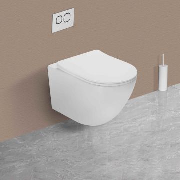 Унитаз подвесной Vincea (Винчея) Globo VT1-14ST Tornado, цвет белый, ультратонкое сиденье soft-close