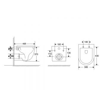 Унитаз подвесной Vincea (Винчея) Globo VT1-52T Tornado, цвет белый, ультратонкое soft-close сиденье