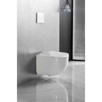 Унитаз подвесной Vincea (Винчея) Globo VT1-52T Tornado, цвет белый, ультратонкое soft-close сиденье