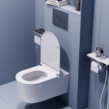 Подвесной унитаз Damixa Eclipse, микролифт, белый, DX31C1738SC