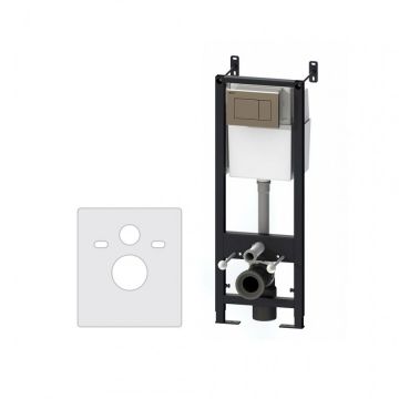 Инсталляция для подвесного унитаза (Рама) Damixa (Дамикса) глянцевый хром, клавиша, DX00.I011.0151