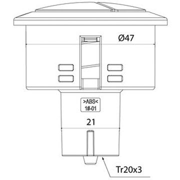 Кнопка слива для арматуры Iddis (Иддис) 2-ур, 48 мм, хром, 92048SB2AR