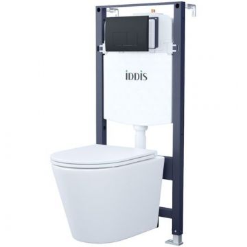 Комплект 3в1 Iddis (Иддис): подвесной унитаз, инсталляция и клавиша смыва, BASC020i73