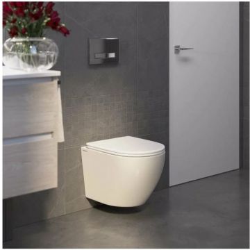 Унитаз подвесной Berges (Бергес) Okus Rimless 49 см, сиденье дюропласт, микролифт, быстросъем 081127