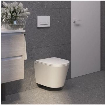 Унитаз подвесной Berges (Бергес) Vita Rimless 49 см, сиденье дюропласт, микролифт, быстросъем 082255