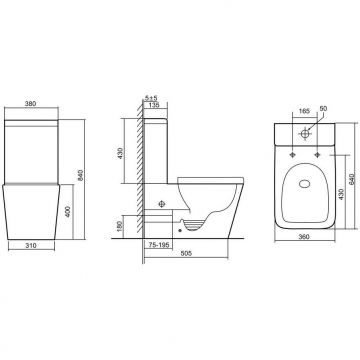 Унитаз напольный Тритон (Triton) Corso CO-3006 Pro с сиденьем и бачком (Щ0000058221)