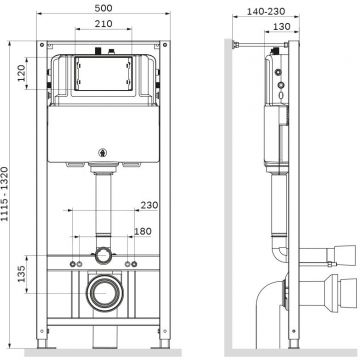 Инсталляция для подвесного унитаза (Рама) AM.PM (АМ.ПМ) Pro, синий, белый, I012704