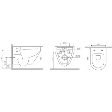 Подвесной унитаз AM.PM (АМ.ПМ) Spirit V2.0, с сиденьем микролифт, белый, C701700SC