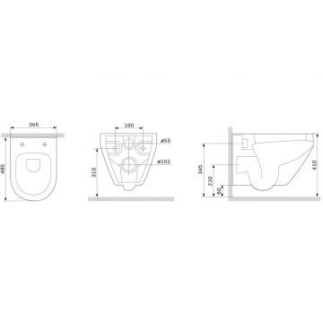 Подвесной унитаз AM.PM (АМ.ПМ) Spirit V2.0, белый, с сиденьем микролифт, сиденье, C701700MWSC