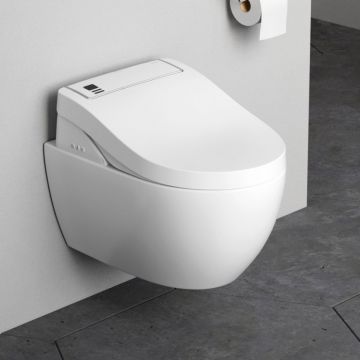 Подвесной унитаз AM.PM (АМ.ПМ) Awe, с электронной крышкой биде, белый, C111739SC