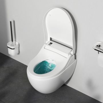 Подвесной унитаз AM.PM (АМ.ПМ) Awe, с электронной крышкой биде, белый, C111739SC