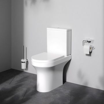 Унитаз компакт AM.PM (АМ.ПМ) X-joy 2.0, без ободка, с сиденьем микролифт, белый, C85A8601SC