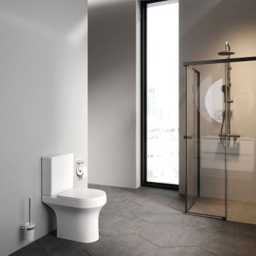 Унитаз компакт AM.PM (АМ.ПМ) X-joy 2.0, без ободка, с сиденьем микролифт, белый, C85A8601SC