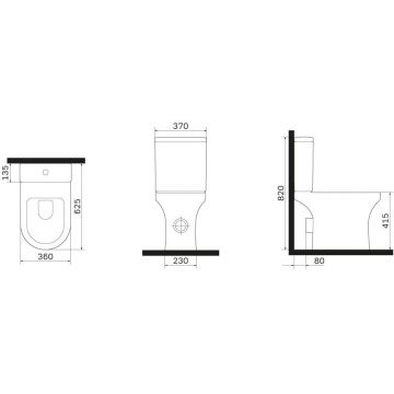 Унитаз компакт AM.PM (АМ.ПМ) X-joy 2.0, без ободка, с сиденьем микролифт, белый, C85A8601SC