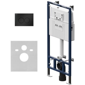 Инсталляция для подвесного унитаза (Рама) AM.PM (АМ.ПМ) MasterFit, матовый черный, клавиша ProC L, I012710.0138