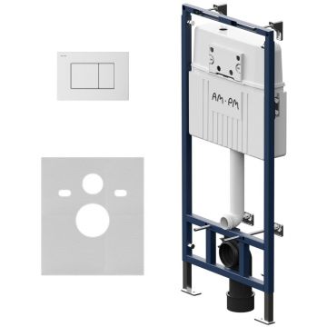 Инсталляция для подвесного унитаза (Рама) AM.PM (АМ.ПМ) MasterFit, пластик, белый, клавиша ProC S, I012710.0201