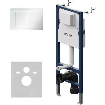 Инсталляция для подвесного унитаза (Рама) AM.PM (АМ.ПМ) PrimeFit, белый глянцевый, клавиша, синий, белый, I012709.0201