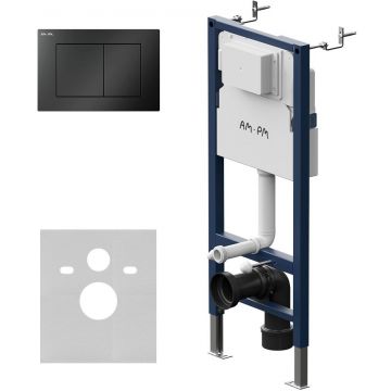 Инсталляция для подвесного унитаза (Рама) AM.PM (АМ.ПМ) PrimeFit, матовый черный, клавиша, I012709.0238