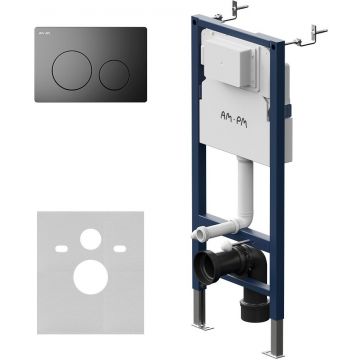 Инсталляция для подвесного унитаза (Рама) AM.PM (АМ.ПМ) PrimeFit, матовый черный, клавиша, I012709.0138