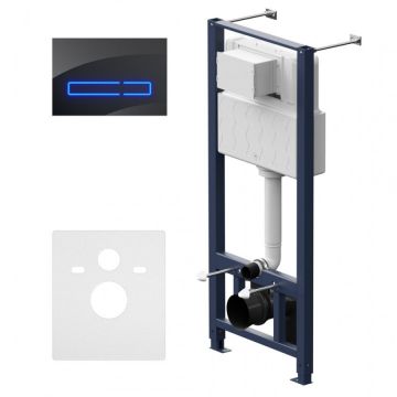 Инсталляция дяля подвесного унитаза AM.PM (АМ.ПМ) Pro (без чаши), стекло, черный, сенсорная клавиша Touchless, I012704.50A38