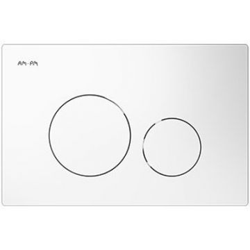 Клавиша пневматическая AM.PM (АМ.ПМ) Pro L, пластик, белый, белый глянцевый, I049001