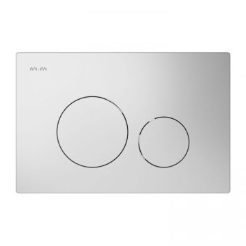 Клавиша пневматическая AM.PM (АМ.ПМ) Pro L, пластик, белый, белый глянцевый, I049001