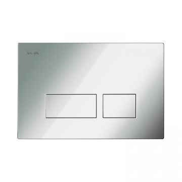 Клавиша пневматическая AM.PM (АМ.ПМ) Pro S, пластик, глянцевый хром, хром глянцевый, I047051