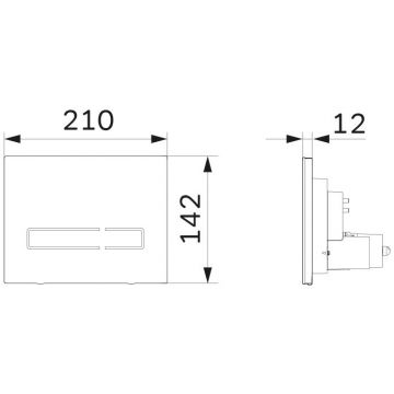 Клавиша сенсорная бесконтактная AM.PM (АМ.ПМ) Touch Pro, стекло, черный, I0450A38