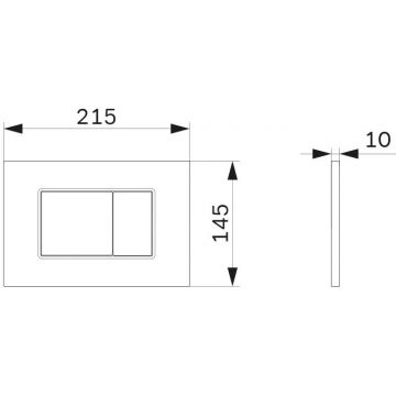 Клавиша для инсталляции AM.PM (АМ.ПМ) ProC, пластик, белый глянцевый, I070201