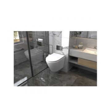 Унитаз Abber (Аббер) Bequem AC1102 подвесной белый, безободковый