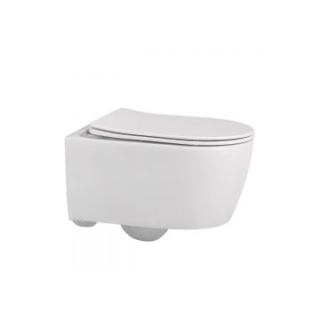 Унитаз Abber (Аббер) Bequem AC1104 подвесной белый, безободковый